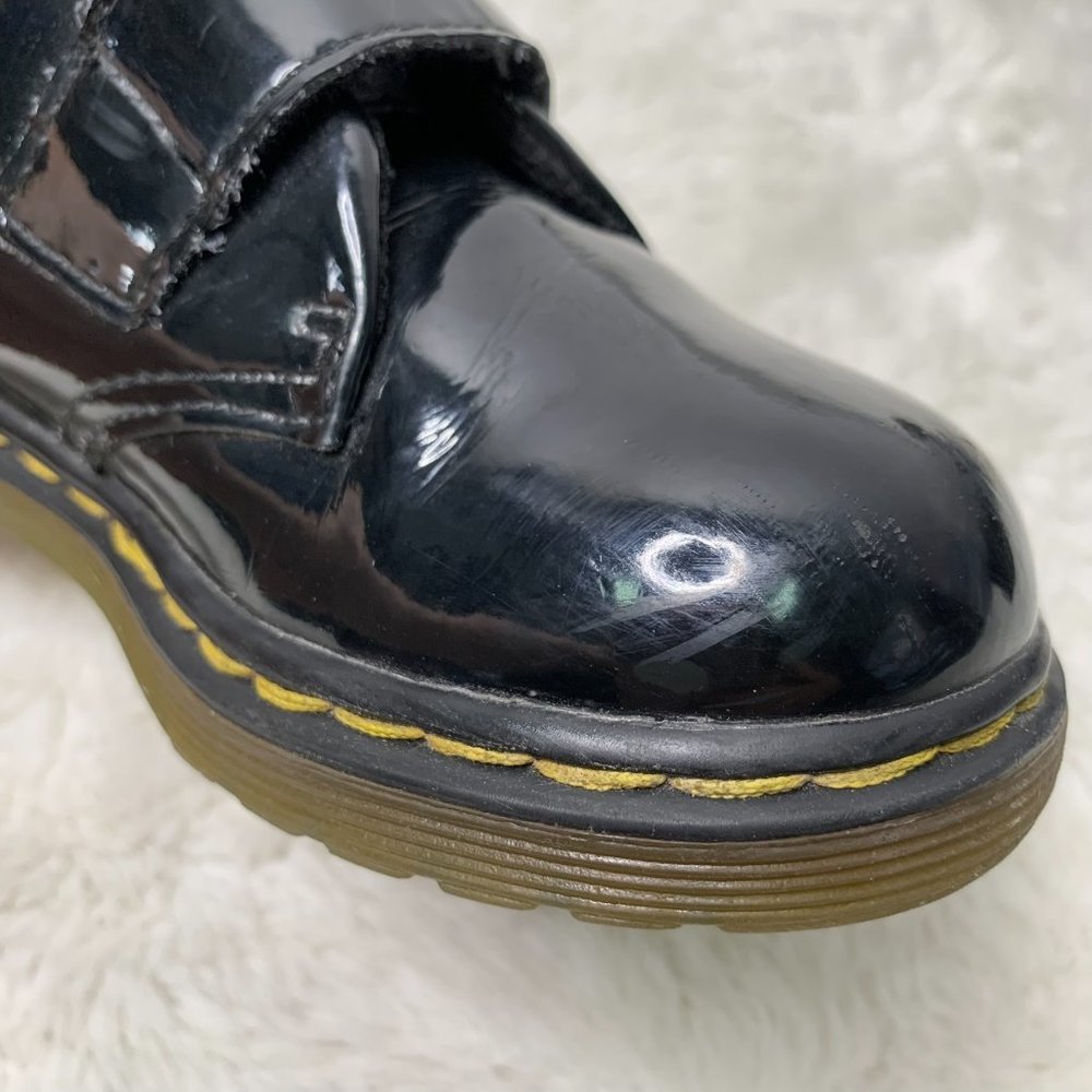 Dr Martens KAMRON T Kid's Black Patent Leather Shoes Size US 9/ EURO 26 - Picture 6 of 16